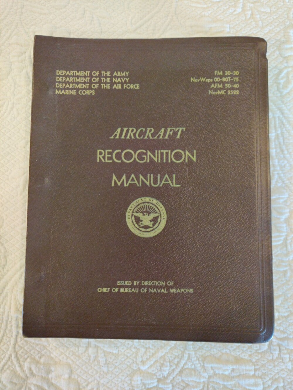 Aircraft Recognition Manual Army, Navy, Air Force, Marine Corps June 1962 Vtg